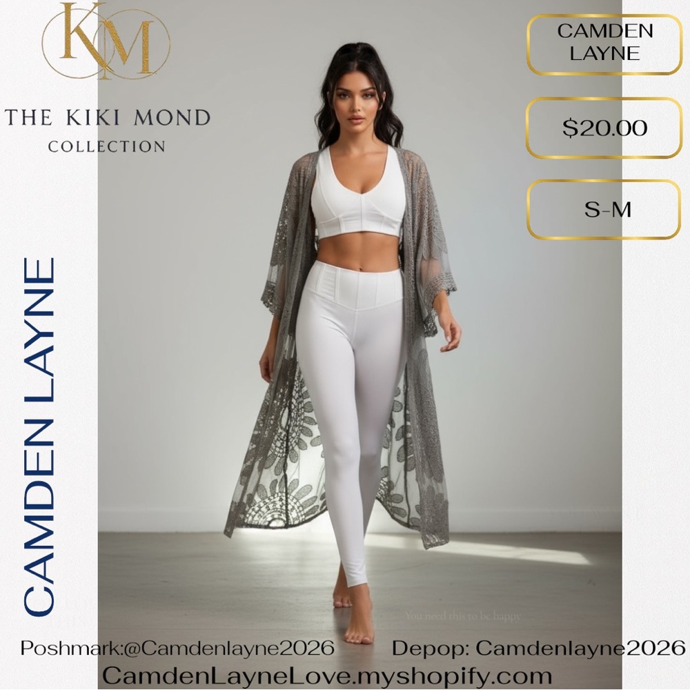 Camden Layne Gray Lace Kimono